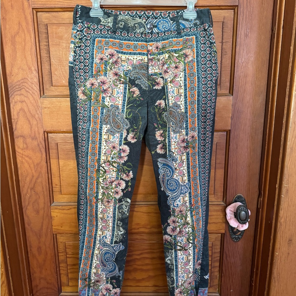 Johnny Was Multicolor Floral Biya Skinny Jeans